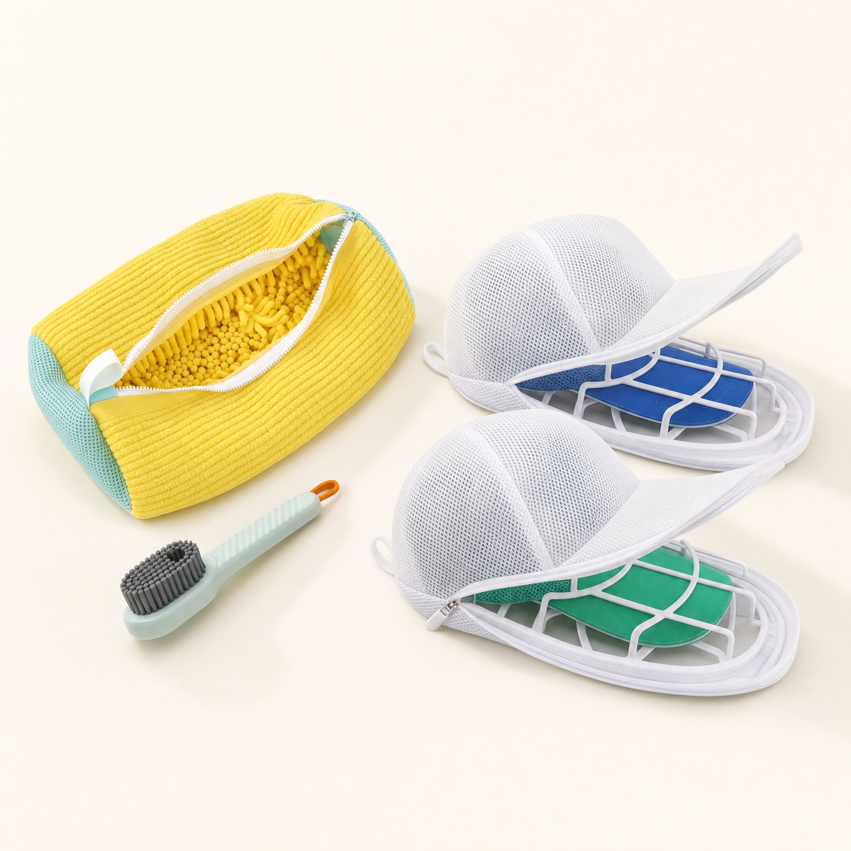 Le Sac Baskets et Le Cadre Casquette réunis, en studio